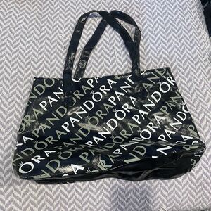 Pandora Bag Signature Logo Black Shopper Handbag Tote Purse Bag